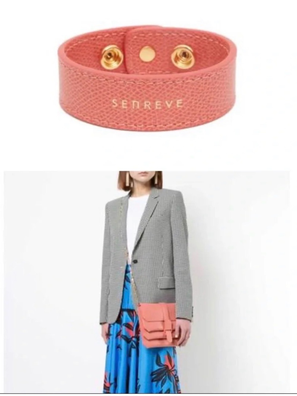 Senreve Convetible Coral Women’s Chain Shoulder Bag NWOT - Picture 4 of 7